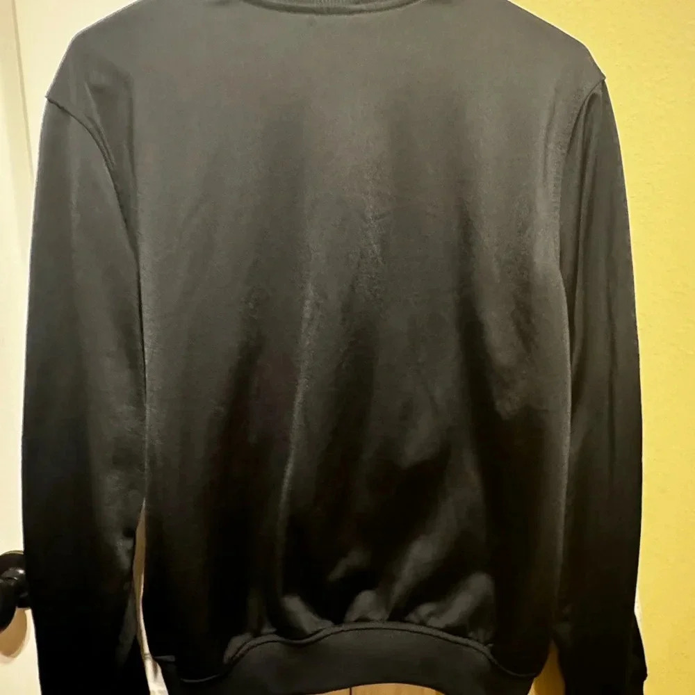 Adidas Men’s Essential Track Running Jacket Black White 3 Stripes Zipper Sz L - Picture 8 of 11